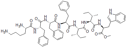 CAS#: 118593-84-3， Lysyl-Phenylalanyl-Phenylalanyl-Phenylalanyl-Isoleucyl-Isoleucyl-Tryptophyl Methyl Ester