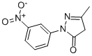 structure of CAS# 119-16-4, 5-Methyl-2-(3-Nitrophenyl)-4H-Pyrazol-3-One;2-Pyrazolin-5-One,3-Methyl-1-(M-Nitrophenyl)-;Nsc50667;Mls000712659