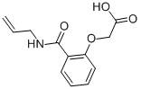 structure of CAS# 119-45-9, 2-[2-(Prop-2-Enylcarbamoyl)Phenoxy]Acetic Acid;2-[2-(Allylcarbamoyl)Phenoxy]Acetic Acid;2-[2-[(Allylamino)-Oxomethyl]Phenoxy]Acetic Acid;2-[2-(Prop-2-Enylcarbamoyl)Phenoxy]Ethanoic Acid