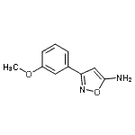 structure of CAS# 119162-46-8, 3-(3-Methoxyphenyl)-1,2-Oxazol-5-Amine;3-(3-methoxyphenyl)-1,2-oxazol-5-amine;3-(3-Methoxyphenyl)-5-isoxazolamine;3-(3-methoxyphenyl)isoxazol-5-amine