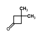结构式 CAS# 1192-33-2, 3,3-二甲基环丁酮