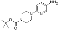 structure of CAS# 119285-07-3, 4-(5-Amino-2-Pyridinyl)-1-Piperazinecarboxylic Acid 1,1-Dimethylethyl Ester;4-(5-AMINOPYRIDIN-2-YL)PIPERAZINE-1-CARBOXYLIC ACID TERT-BUTYL ESTER 95%;TERT-BUTYL 4-(5-AMINO-2-PYRIDINYL)TETRAHYDRO-1(2H)-PYRAZINECARBOXYLATE;4-(5-Aminopyridin-2-Yl)Piperazine-1-Carboxylicacidtert-Butylester95%