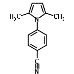 结构式 CAS# 119516-86-8, 4-(2,5-二甲基-1H-吡咯-1-基)苯甲腈
