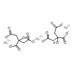 structure of CAS# 120156-45-8, Magnesium 2-Hydroxy-1,2,3-Propanetricarboxylate (3:2);7779-25-1 (144-23-0);Citric acid magnesium salt;Magnesium citrate