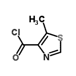 structure of CAS# 120237-77-6, 5-Methyl-1,3-Thiazole-4-Carbonyl Chloride;5-Methyl-1,3-thiazole-4-carbonyl chloride;MFCD13173686