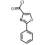 结构式 CAS# 1204-70-2, 2-苯基-1,3-恶唑-4-甲酰氯