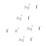 structure of CAS# 12041-40-6, Potassium Silver(1+) Iodide (1:4:5);Potassium silver iodide