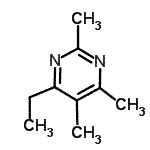 CAS 登录号：120537-58-8， 4-乙基-2,5,6-三甲基嘧啶