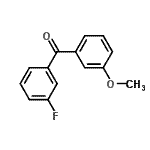 structure of CAS# 120553-05-1, (3-Fluorophenyl)(3-Methoxyphenyl)Methanone;3-Fluoro-3'-methoxybenzophenone