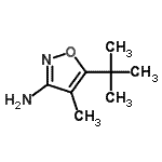 结构式 CAS# 120771-20-2, 4-甲基-5-(2-甲基-2-丙基)-1,2-恶唑-3-胺