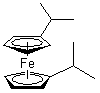 structure of CAS# 12126-34-0, 1,1'-Bis(1-Methylethyl)-Ferrocene;Bis(I-Propylcyclopentadienyl)Iron, Min. 98%;Bis(I-Propylcyclopentadienyl)Iron,Min.98%;Bis(Isopropylcyclopentadienyl)Eisen