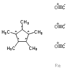 结构式 CAS# 12130-88-0, 一氧化碳, 1,2,3,4,5-五甲基环戊烷, 铼