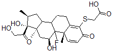 CAS#: 121383-83-3， 4-(Carboxymethylthio)betamethasone