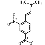 结构式 CAS# 1214-75-1, (E)-2-(2,4-二硝基苯基)-N,N-二甲基乙烯胺