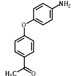 structure of CAS# 1215-98-1, 1-[4-(4-Aminophenoxy)Phenyl]Ethanone;1-[4-(4-aminophenoxy)phenyl]ethanone;1-[4-(4-AMINO-PHENOXY)-PHENYL]-ETHANONE;ZINC00288834