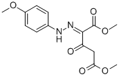 structure of CAS# 121582-52-3, Dimethyl (2Z)-2-[(4-Methoxyphenyl)Hydrazinylidene]-3-Oxopentanedioate;Dimethyl 2-[(4-Methoxyphenyl)Hydrazinylidene]-3-Oxopentanedioate;Dimethyl (2Z)-2-[(4-Methoxyphenyl)Hydrazono]-3-Oxo-Pentanedioate;Dimethyl 2-[(4-Methoxyphenyl)Hydrazono]-3-Oxo-Pentanedioate