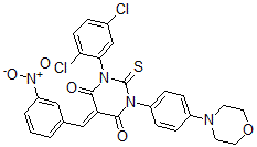 CAS#: 121608-34-2， (5Z)-1-(2,5-Dichlorophenyl)-3-(4-Morpholin-4-Ylphenyl)-5-[(3-Nitrophenyl)Methylidene]-2-Sulfanylidene-1,3-Diazinane-4,6-Dione