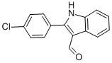 structure of CAS# 1217-83-0, 2-(4-Chlorophenyl)-1H-Indole-3-Carboxaldehyde;2-(4-CHLOROPHENYL)-1H-INDOLE-3-CARBOXALDEHYDE;2-(4-CHLOROPHENYL)-1H-INDOLE-3-CARBALDEHYDE;2-(4-CHLOROPHENYL)INDOLE-3-CARBOXALDEHYDE