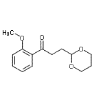structure of CAS# 121789-31-9, 3-(1,3-Dioxan-2-Yl)-1-(2-Methoxyphenyl)-1-Propanone;3-(1,3-Dioxan-2-yl)-2'-methoxypropiophenone
