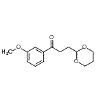 structure of CAS# 121789-35-3, 3-(1,3-Dioxan-2-Yl)-1-(3-Methoxyphenyl)-1-Propanone;3-(1,3-Dioxan-2-yl)-3'-methoxypropiophenone