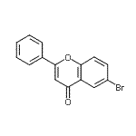 结构式 CAS# 1218-80-0, 6-溴-2-苯基-4H-苯并吡喃-4-酮