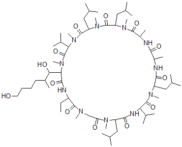 CAS#: 121886-75-7， 33-(1,6-Dihydroxy-2-Methyl-Hexyl)-30-Ethyl-1,4,7,10,12,15,19,25,28-Nonamethyl-6,9,18,24-Tetrakis(2-Methylpropyl)-3,21-Dipropan-2-Yl-1,4,7,10 ,13,16,19,22,25,28,31-Undecazacyclotritriacontane-2,5,8,11,14,17,20,23 ,26,29,32-Undecone