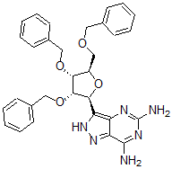 CAS#: 122018-90-0， 3-[(2S,3S,4R,5R)-3,4-Bis(Phenylmethoxy)-5-(Phenylmethoxymethyl)Oxolan-2-Yl]-2H-Pyrazolo[3,4-e]Pyrimidine-5,7-Diamine