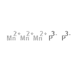 结构式 CAS# 12263-33-1, 锰磷化物
