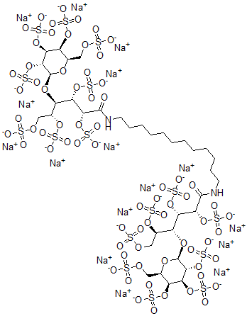 CAS#: 123072-48-0， N,N'-1,3-propanediylbis(4-O-(2,3,4,6-tetra-O-sulfo-beta-D-galactopyranosyl)-D-Gluconamide 2,2',3,3',5,5',6,6'-octakis(hydrogen sulfate) hexadecasodium salt