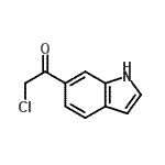 structure of CAS# 123216-45-5, 2-Chloro-1-(1H-Indol-6-Yl)Ethanone;2-Chloro-1-(1H-indol-6-yl)ethan-1-one;2-Chloro-<wbr>1-(1H-ind<wbr>ol-6-yl)e<wbr>than-1-on<wbr>e, 6-(2-C<wbr>hloroetha<wbr>noyl)-1H-<wbr>indole;2-Chloro-1-(1H-indol-6-yl)ethanone