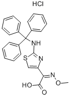 结构式 CAS# 123333-74-4, alpha-(甲氧基亚胺)-2-[(三苯基甲基)氨基]-4-噻唑乙酸盐酸盐(1:1)
