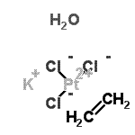 structure of CAS# 123334-22-5, Potassium Trichloroplatinate(1-) - Ethylene Hydrate (1:1:1:1);POTASSIUM TRICHLORO(ETHYLENE)PLATINATE (II) MONOHYDRATE;Potassium Trichoro (ethylene) Platinate (II) Monohydrate