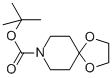 structure of CAS# 123387-51-9, 1,4-Dioxa-8-Azaspiro[4.5]Decane-8-carboxylic Acid, 1,1-Dimethylethyl Ester;1,4-Dioxa-8-Azaspiro[4.5]Decane-8-Carboxylic Acid 1,1-Dimethylethyl Ester;Tert-Butyl 1,4-Dioxa-8-Azaspiro[4.5]Decane-8-Carboxylate;8-(Tert-Butoxycarbonyl)-1,4-Dioxa-8-Azaspiro[4.5]Decane