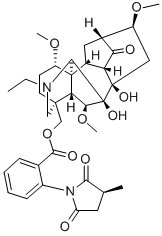 CAS#: 123497-99-4， (20-Ethyl-7,8-Dihydroxy-1alpha,6beta,16beta-Trimethoxy-14-Oxoaconitan-4-Yl)Methyl 2-[(3S)-3-Methyl-2,5-Dioxopyrrolidin-1-Yl]Benzoate