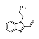 结构式 CAS# 123511-50-2, 1-丙基-1H-苯并咪唑-2-甲醛
