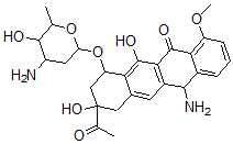 CAS#: 123618-01-9， 9-Acetyl-12-Amino-7-(4-Amino-5-Hydroxy-6-Methyloxan-2-Yl)Oxy-6,9-Dihydroxy-4-Methoxy-7,8,10,12-Tetrahydrotetracen-5-One