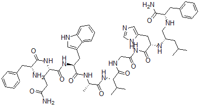 CAS#: 123769-98-2， D-phenylalanyl(6)-leucyl(13)-psi(methyleneamino)-phenylalanyl(14)-Bombesin (6-14)