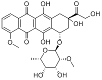 CAS#: 124209-63-8， 7-(4,5-Dihydroxy-3-Methoxy-6-Methyloxan-2-Yl)Oxy-6,9,11-Trihydroxy-9-(2-Hydroxyacetyl)-4-Methoxy-8,10-Dihydro-7H-Tetracene-5,12-Dione