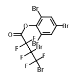 structure of CAS# 124311-21-3, 2,4,6-Tribromophenyl 3,4-Dibromo-2,2,3,4,4-Pentafluorobutanoate;2,4,6-Tribromophenyl 3,4-dibromopentafluorobutyrate;2,4,6-Tribromophenyl 3,4-dibromoperfluorobutanoate;MFCD07784268