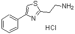 structure of CAS# 124534-88-9, 2-(4-Phenyl-1,3-Thiazol-2-Yl)Ethanamine Hydrochloride (1:1);[2-(4-phenyl-1,3-thiazol-2-yl)ethyl]amine hydrochloride;2-(4-phenyl-2-thiazolyl)ethanamine hydrochloride;2-(4-phenylthiazol-2-yl)ethanamine hydrochloride
