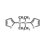structure of CAS# 124733-24-0, 1,1,2,2-Tetramethyl-1,2-Di(2-Thienyl)Disilane;1,1,2,2-tetramethyl-1,2-bis(thiophen-2-yl)disilane;MFCD09266191