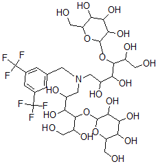 CAS#: 124762-69-2， 6-[[3,5-Bis(Trifluoromethyl)Phenyl]Methyl-[2,3,5,6-Tetrahydroxy-4-[3,4,5-Trihydroxy-6-(Hydroxymethyl)Oxan-2-Yl]Oxyhexyl]Amino]-3-[3,4,5-Trihydroxy-6-(Hydroxymethyl)Oxan-2-Yl]Oxyhexane-1,2,4,5-Tetrol