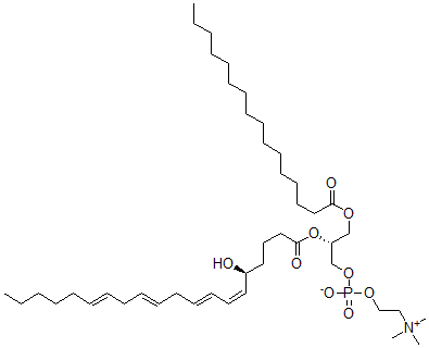 CAS#: 125111-41-3， [(2R)-3-Hexadecanoyloxy-2-[(5S,6Z,8E,11E,14E)-5-Hydroxyicosa-6,8,11,14-Tetraenoyl]Oxypropyl] 2-Trimethylazaniumylethyl Phosphate