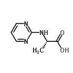 结构式 CAS# 126190-31-6, N-2-嘧啶基-L-丙氨酸