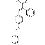 结构式 CAS# 126582-18-1, (2E)-3-[4-(苄氧基)苯基]-2-苯基丙烯酸
