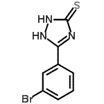 结构式 CAS# 126651-85-2, 5-(3-溴苯基)-1H-1,2,4-三唑-3-硫醇