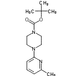 structure of CAS# 127188-33-4, 2-Methyl-2-Propanyl 4-(6-Methyl-2-Pyridinyl)-1-Piperazinecarboxylate;4-Boc-1-(6-methyl-2-pyridyl)piperazine;653756_ALDRICH