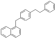structure of CAS# 127833-53-8, 1-[4-(2-Phenylethyl)Benzyl]Naphthalene