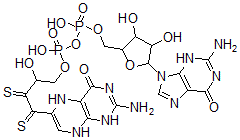 CAS#: 128007-95-4， [[4-(2-Amino-4-Oxo-5,8-Dihydro-1H-Pteridin-6-Yl)-2-Hydroxy-3,4-Disulfanylidenebutoxy]-Hydroxyphosphoryl] [5-(2-Amino-6-Oxo-3H-Purin-9-Yl)-3,4-Dihydroxyoxolan-2-Yl]Methyl Hydrogen Phosphate
