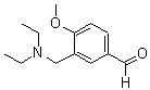 structure of CAS# 128501-82-6, 3-[(Diethylamino)Methyl]-4-Methoxybenzaldehyde;3-Diethylaminomethyl-4-methoxy-benzaldehyde;BAS 02534528;MFCD01822193